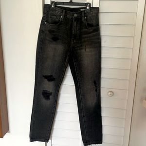 Blank NYC distressed black jeans